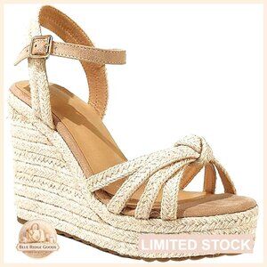 Wedge Platform Sandals Ankle Strap Open Toe Espadrilles Boho Summer Shoes